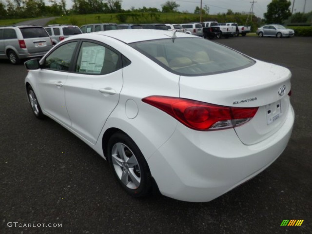 2013 Elantra GLS - Shimmering White / Beige photo #5
