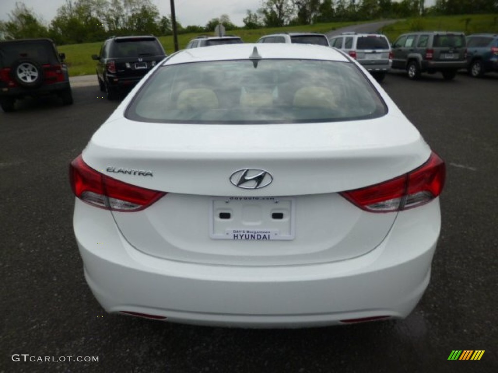 2013 Elantra GLS - Shimmering White / Beige photo #6