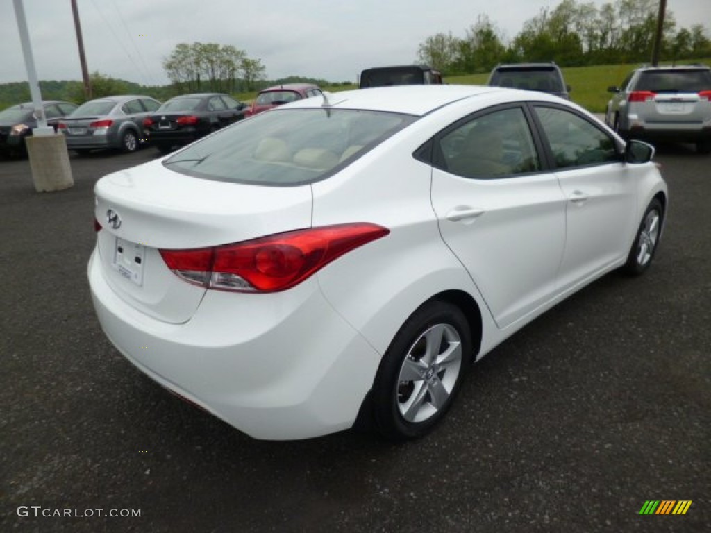 2013 Elantra GLS - Shimmering White / Beige photo #7