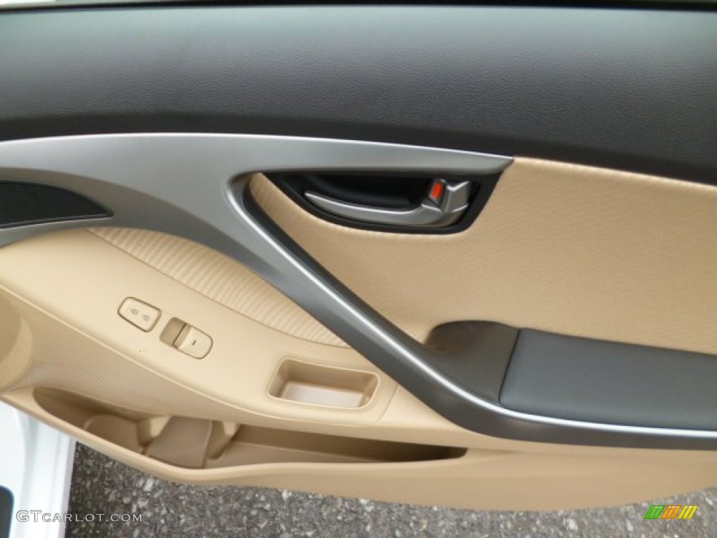 2013 Elantra GLS - Shimmering White / Beige photo #11