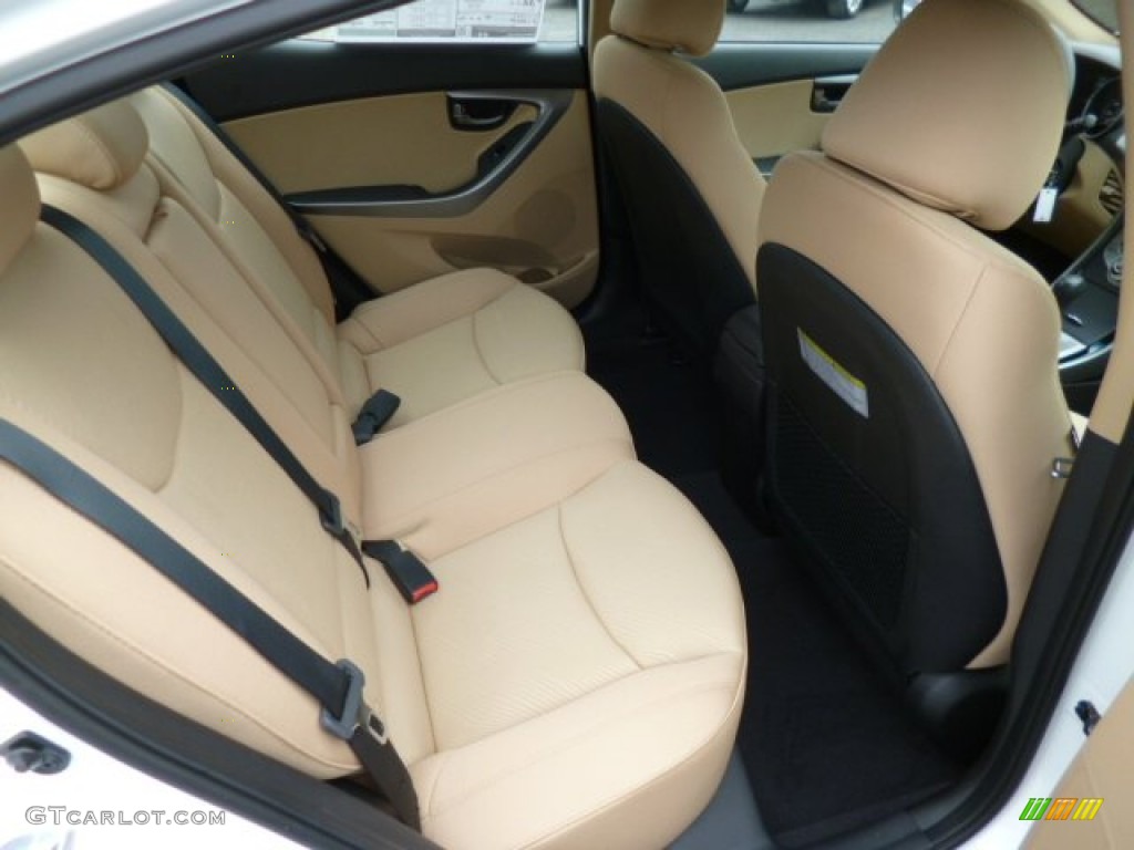 2013 Elantra GLS - Shimmering White / Beige photo #12