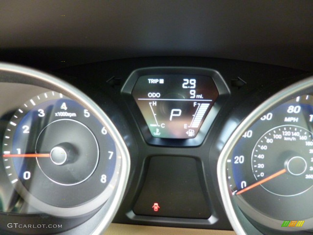 2013 Elantra GLS - Shimmering White / Beige photo #20