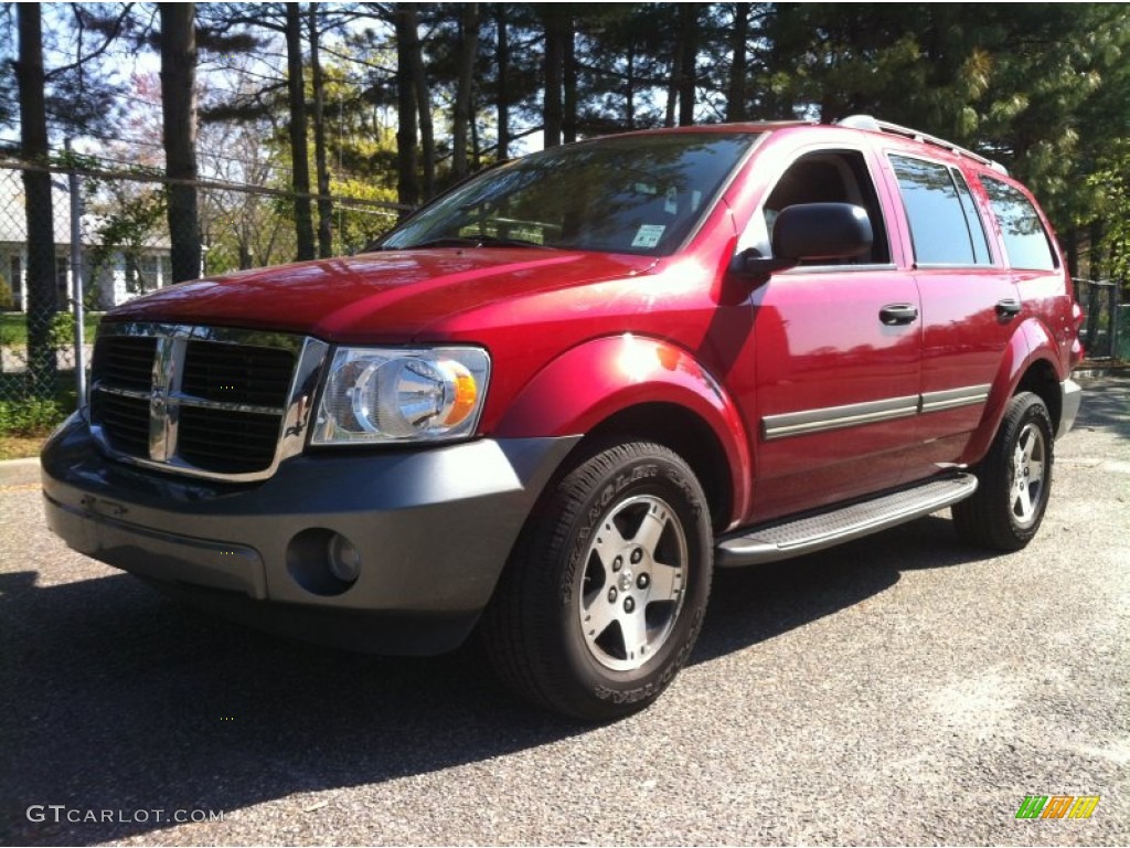 2008 Durango Adventurer 4x4 - Inferno Red Crystal Pearl / Dark/Light Slate Gray photo #1