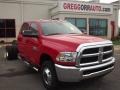Flame Red - 3500 Tradesman Crew Cab 4x4 Dually Chassis Photo No. 1