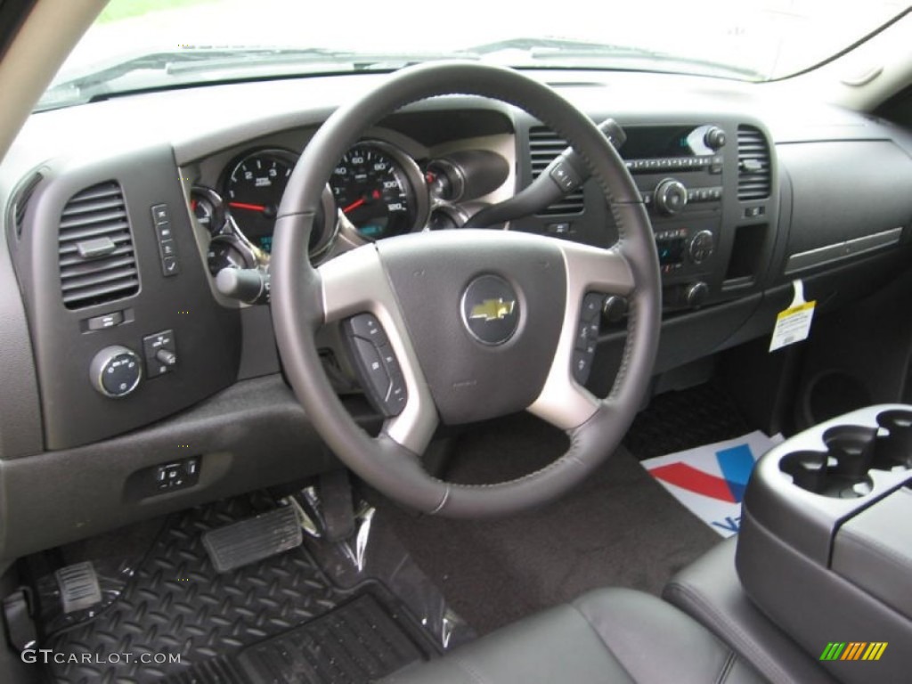 2013 Chevrolet Silverado 3500HD LT Extended Cab 4x4 Dually Ebony Dashboard Photo #81228310