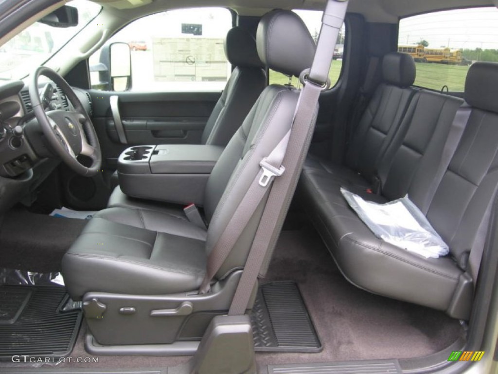 Ebony Interior 2013 Chevrolet Silverado 3500HD LT Extended Cab 4x4 Dually Photo #81228353