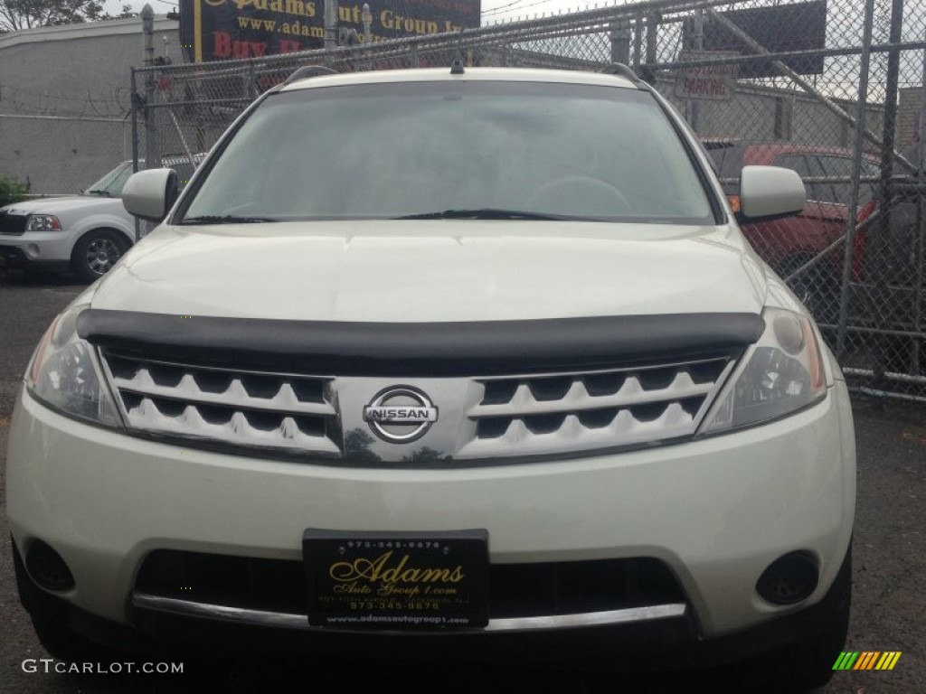 2007 Murano S AWD - Glacier Pearl White / Cafe Latte photo #2