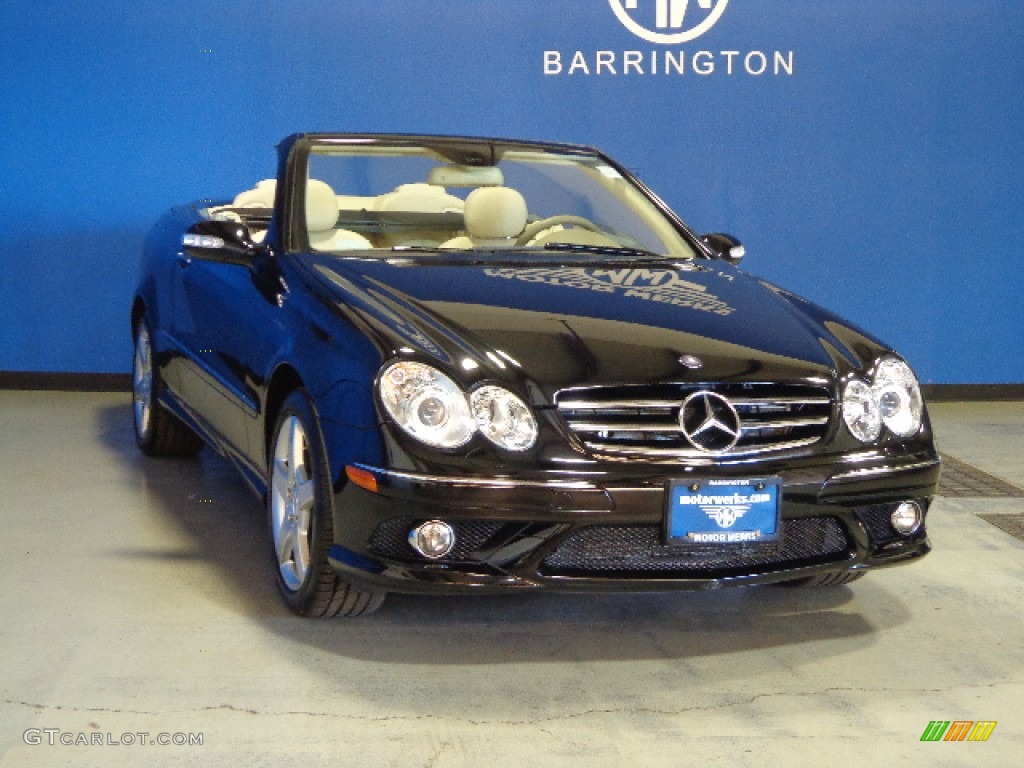 2007 CLK 550 Cabriolet - Black / Stone photo #1