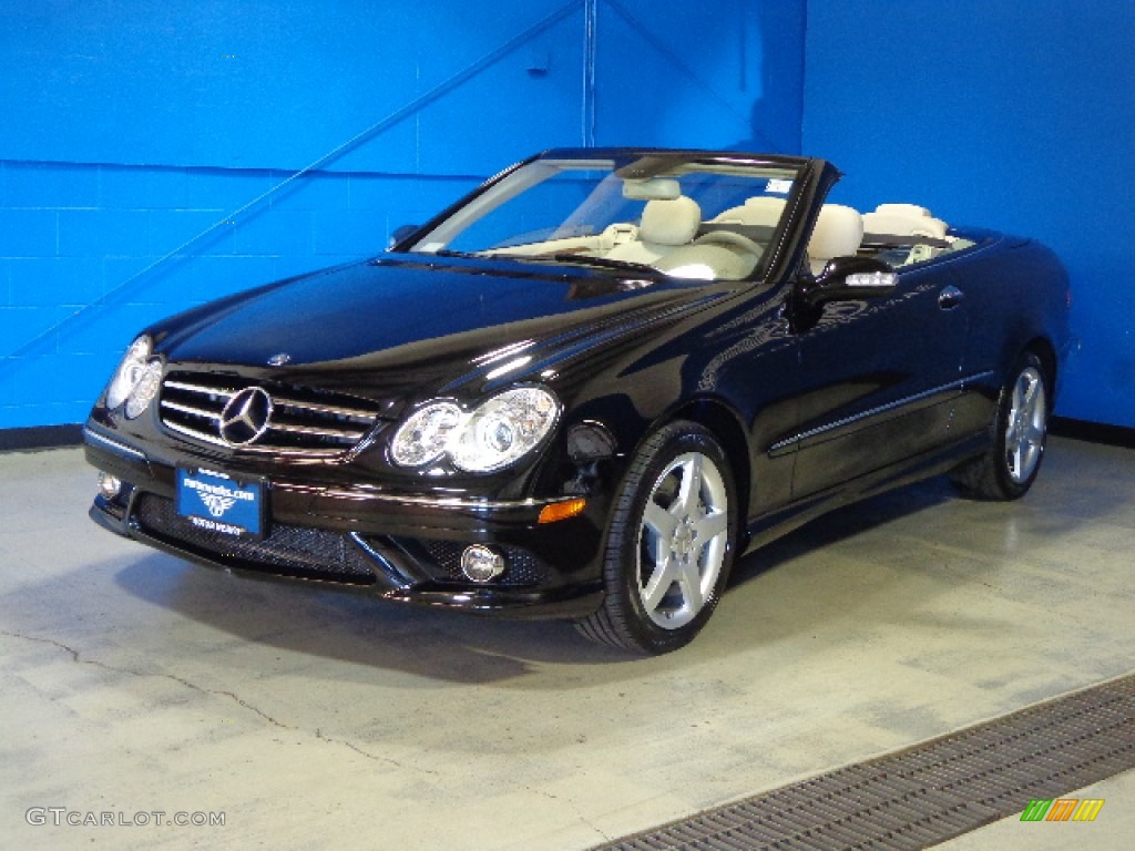 2007 CLK 550 Cabriolet - Black / Stone photo #3