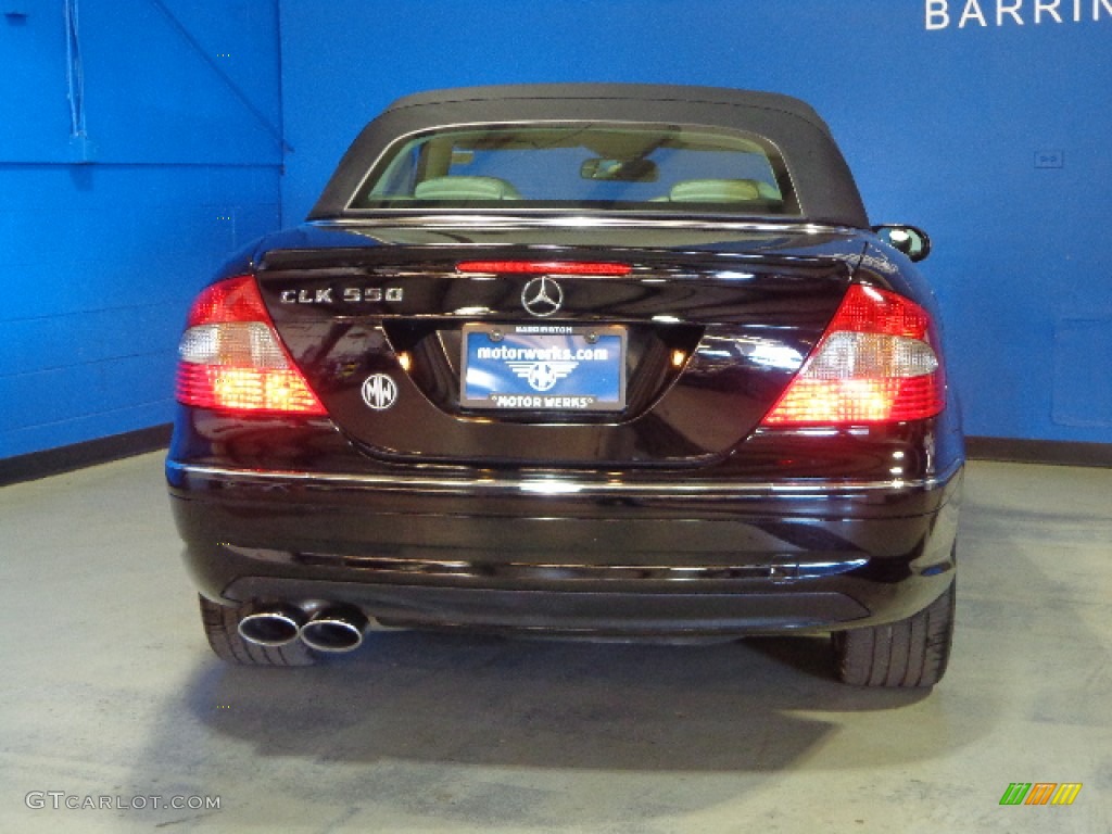 2007 CLK 550 Cabriolet - Black / Stone photo #5