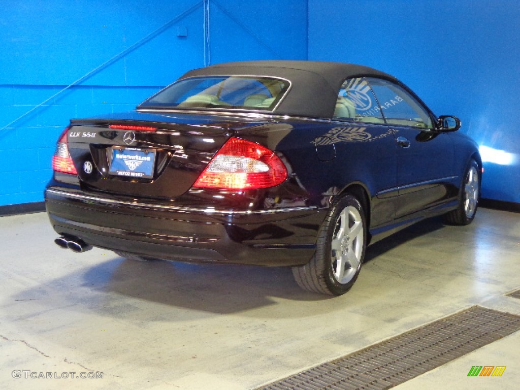 2007 CLK 550 Cabriolet - Black / Stone photo #6