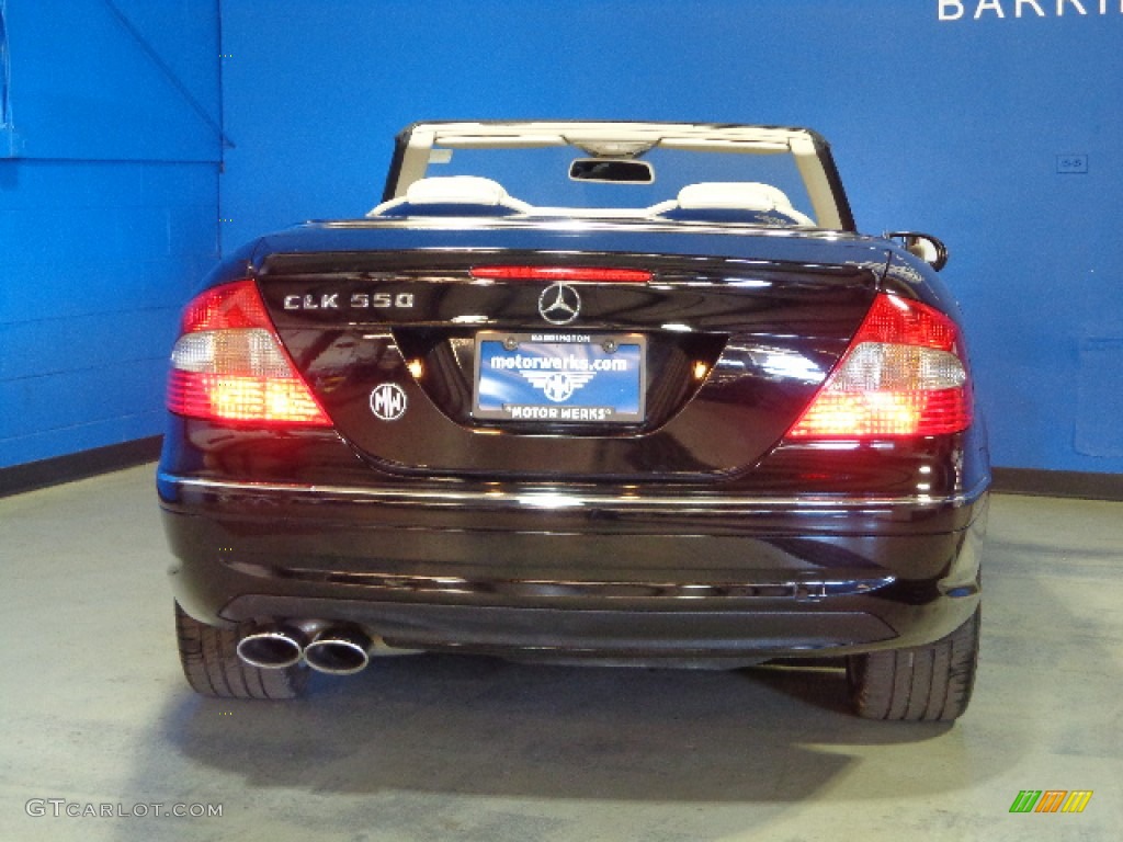 2007 CLK 550 Cabriolet - Black / Stone photo #8
