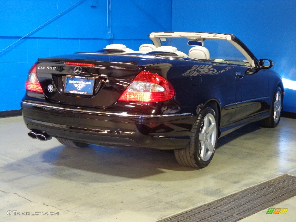 2007 CLK 550 Cabriolet - Black / Stone photo #9