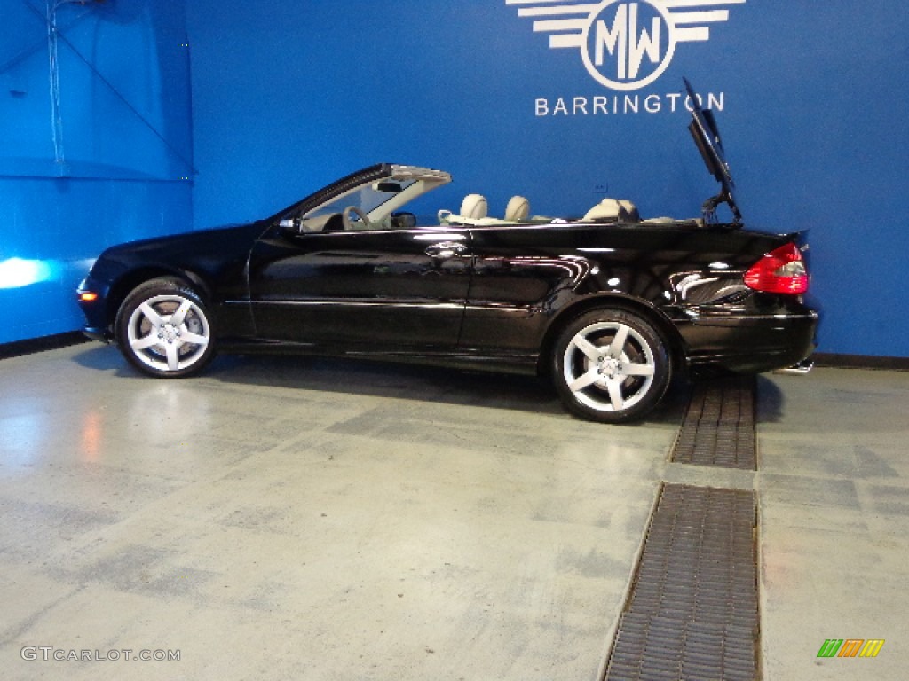 2007 CLK 550 Cabriolet - Black / Stone photo #12