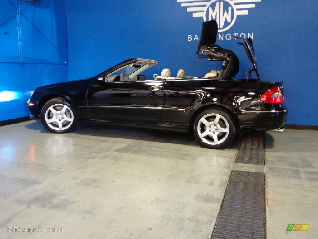 2007 CLK 550 Cabriolet - Black / Stone photo #13