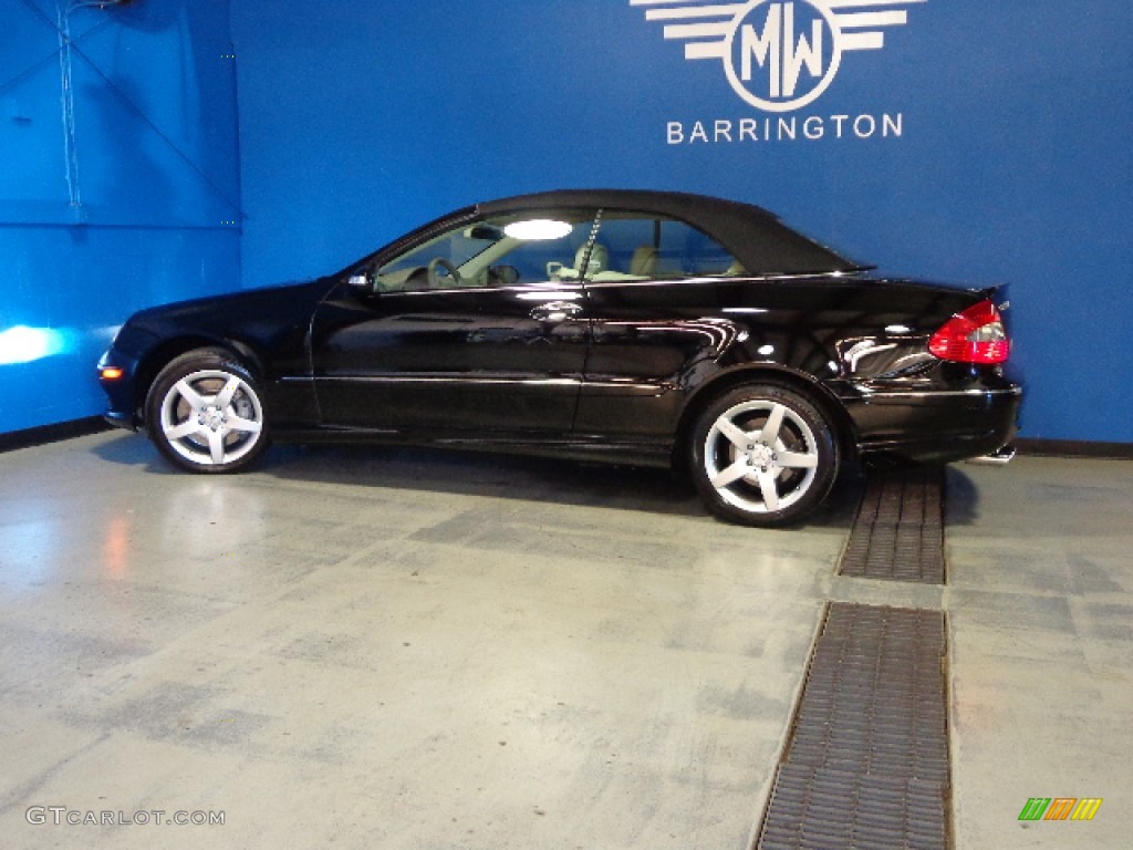2007 CLK 550 Cabriolet - Black / Stone photo #14
