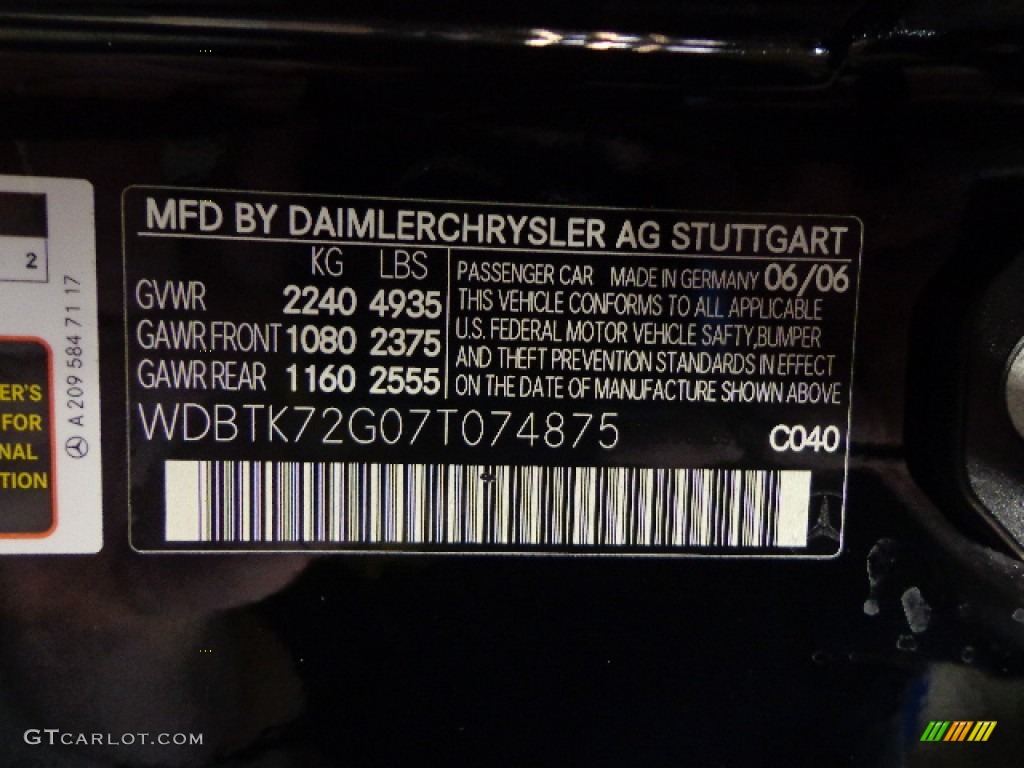 2007 CLK 550 Cabriolet - Black / Stone photo #24