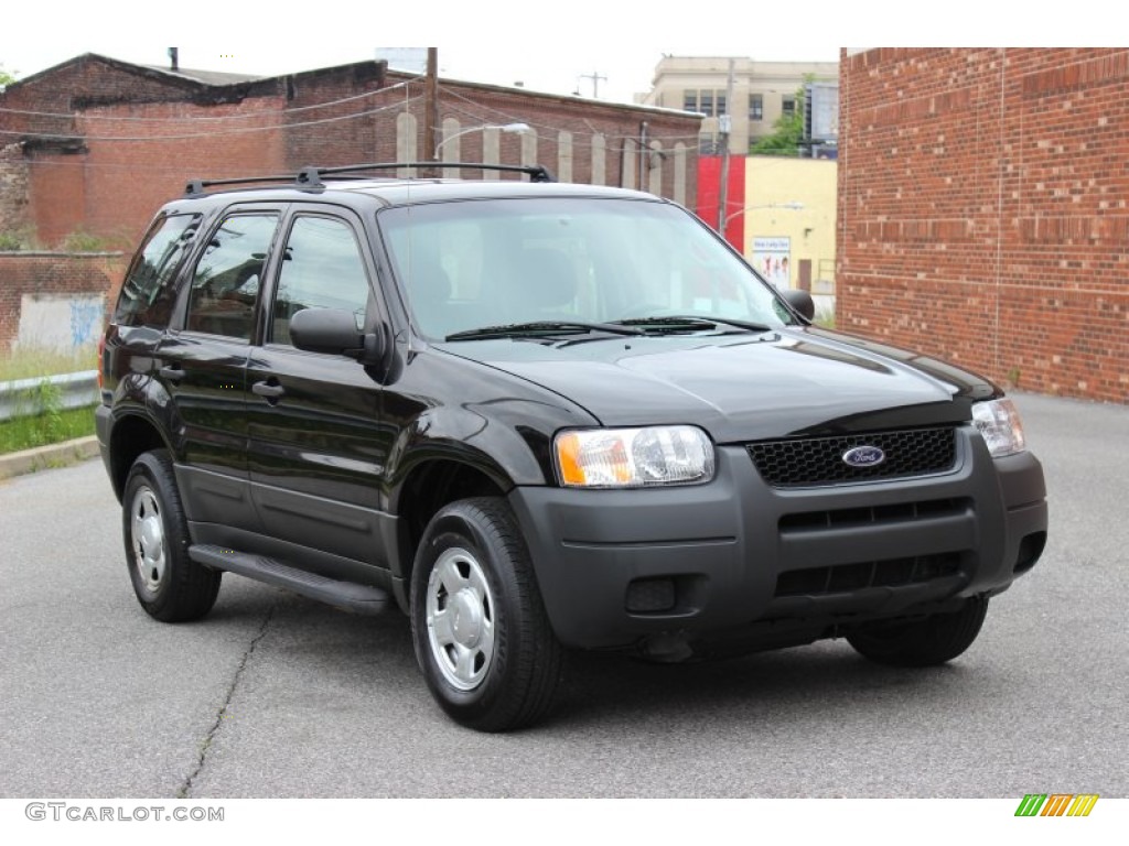 2003 Escape XLS V6 4WD - Black Clearcoat / Medium Dark Flint photo #10