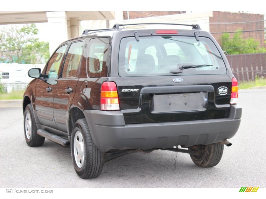 2003 Escape XLS V6 4WD - Black Clearcoat / Medium Dark Flint photo #12