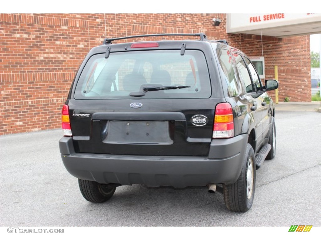 2003 Escape XLS V6 4WD - Black Clearcoat / Medium Dark Flint photo #13