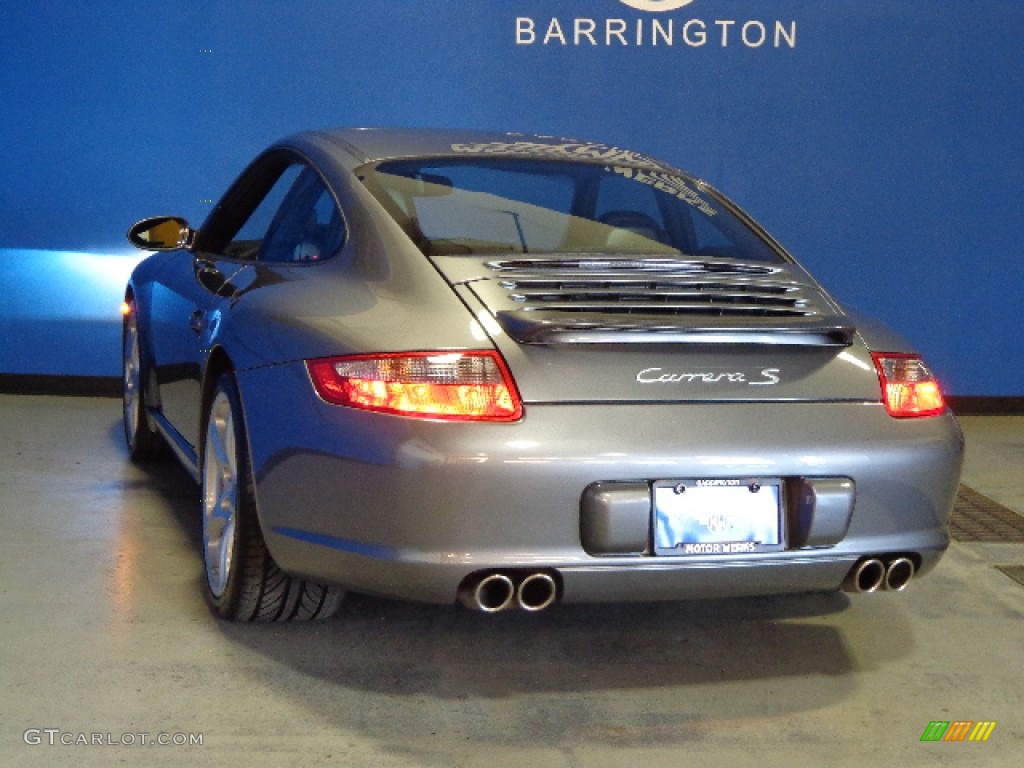 2008 911 Carrera S Coupe - Meteor Grey Metallic / Black photo #6