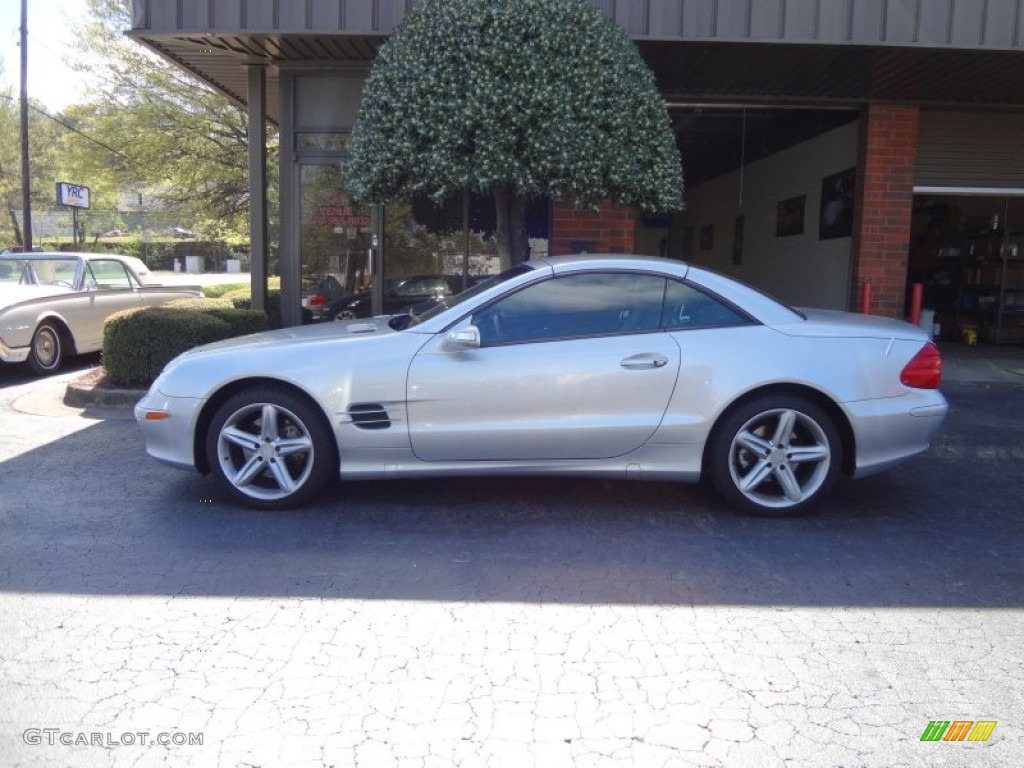 Brilliant Silver Metallic 2004 Mercedes-Benz SL 500 Roadster Exterior Photo #81231316