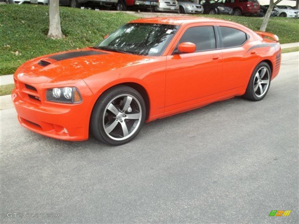 2009 Charger SRT-8 Super Bee - HEMI Orange Pearl / Dark Slate Gray photo #3