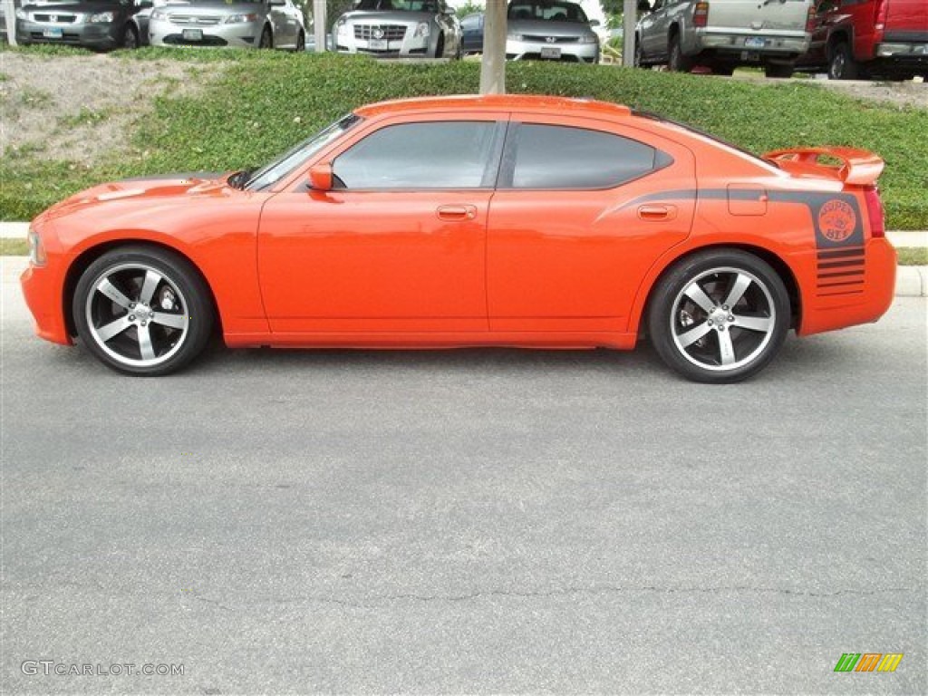 2009 Charger SRT-8 Super Bee - HEMI Orange Pearl / Dark Slate Gray photo #4
