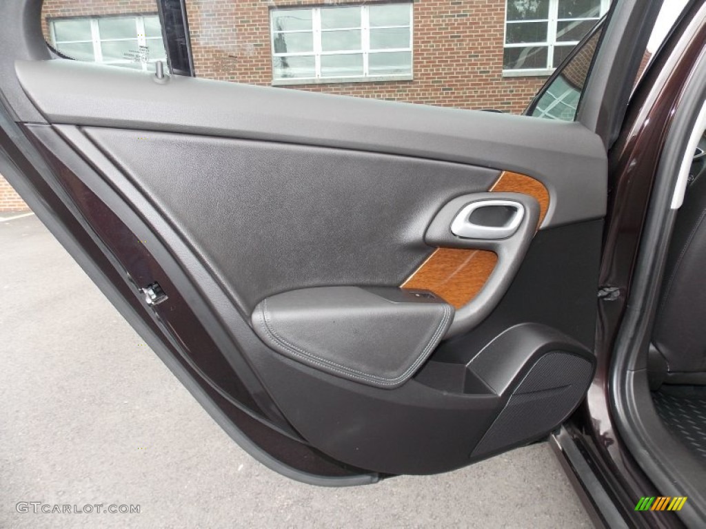 2011 Saab 9-5 Turbo4 Premium Sedan Jet Black Door Panel Photo #81232942