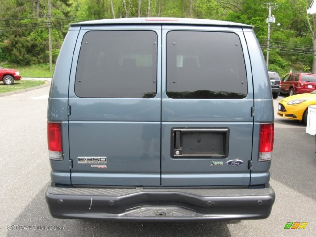 2013 E Series Van E350 XL Passenger - Steel Blue Metallic / Medium Flint photo #4