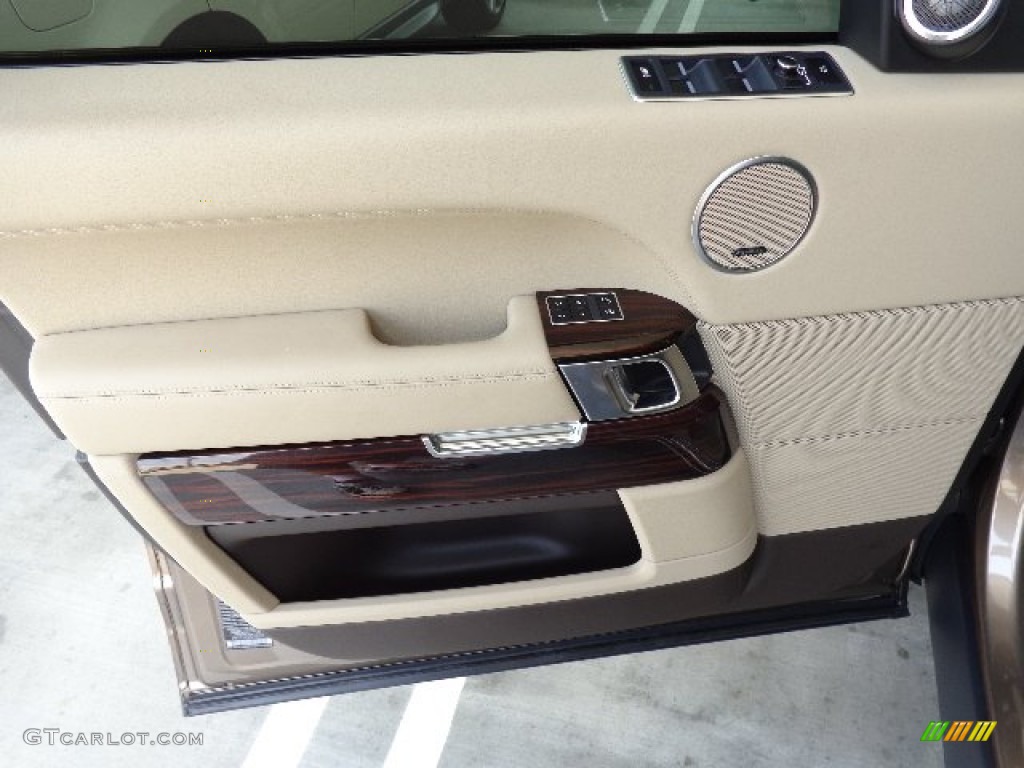2013 Land Rover Range Rover HSE LR V8 Espresso/Ivory Door Panel Photo #81234331