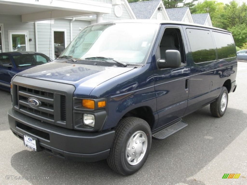 2013 E Series Van E350 XL Passenger - Dark Blue Pearl / Medium Flint photo #3