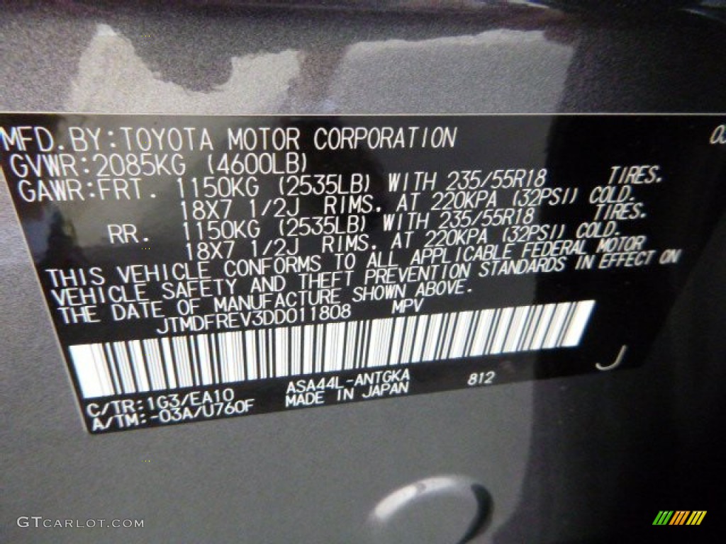 2013 RAV4 Limited AWD - Magnetic Gray Metallic / Ash photo #19