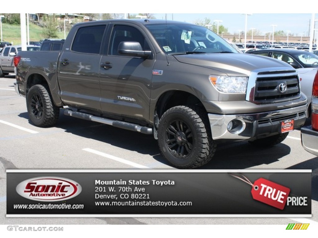 2012 Tundra SR5 TRD CrewMax 4x4 - Pyrite Mica / Black photo #1