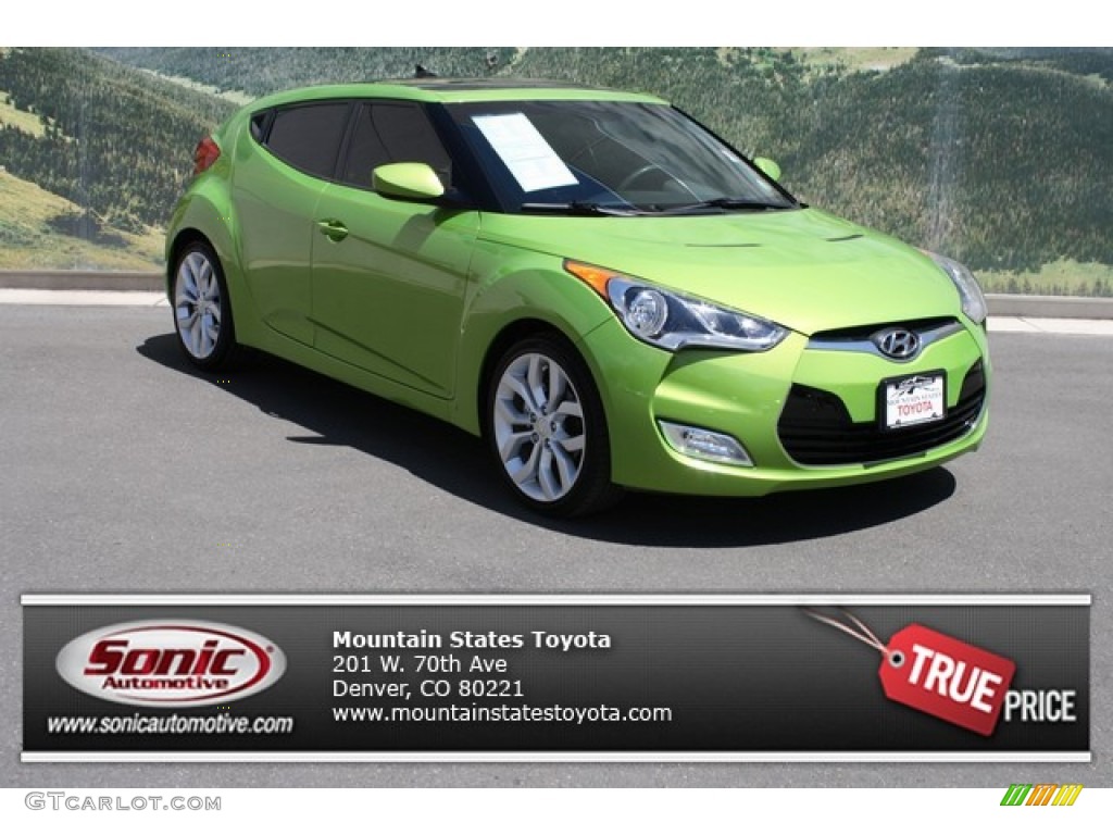 2012 Veloster  - Electrolyte Green / Black photo #1