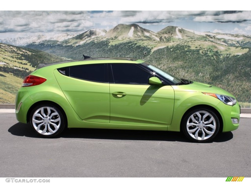 Electrolyte Green 2012 Hyundai Veloster Standard Veloster Model Exterior Photo #81234844