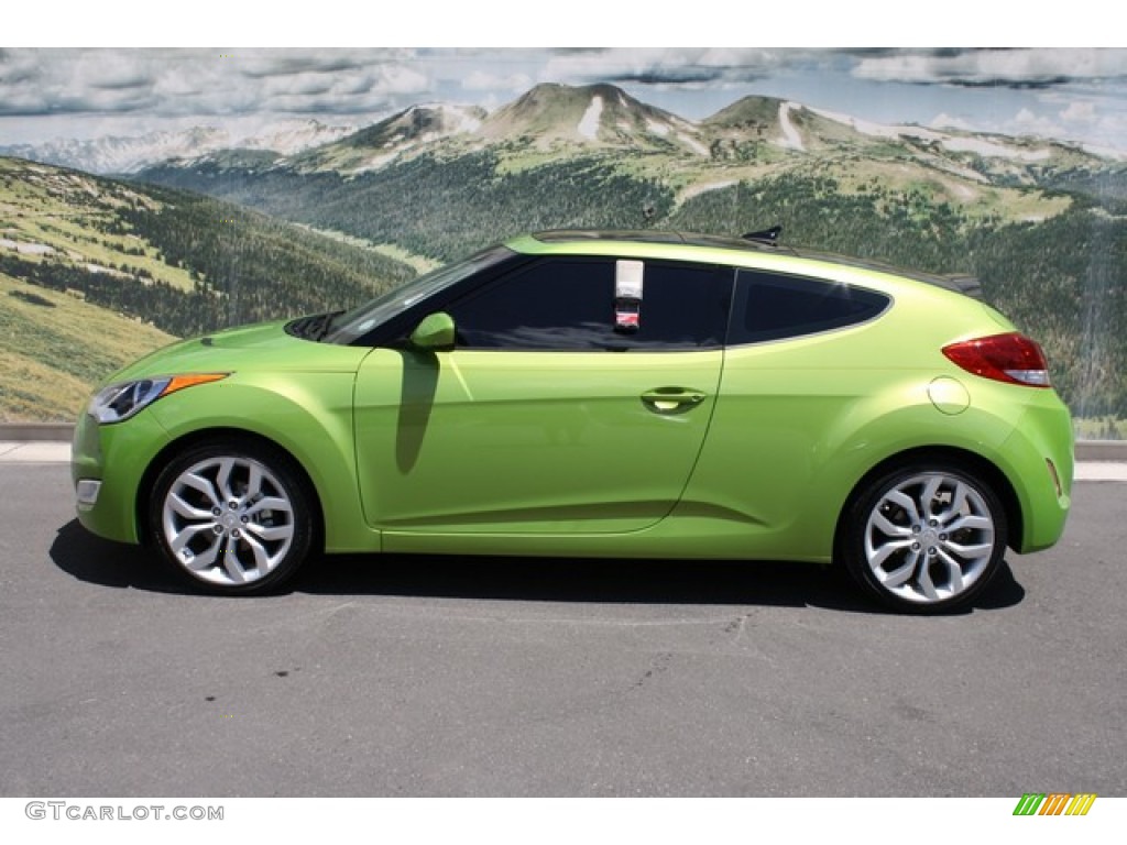 Electrolyte Green 2012 Hyundai Veloster Standard Veloster Model Exterior Photo #81234946
