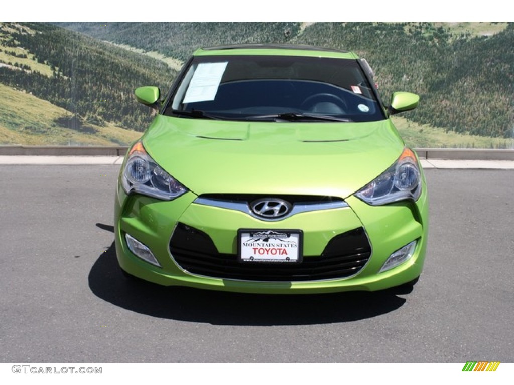 2012 Veloster  - Electrolyte Green / Black photo #7