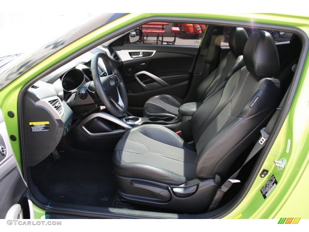 Black Interior 2012 Hyundai Veloster Standard Veloster Model Photo #81235024