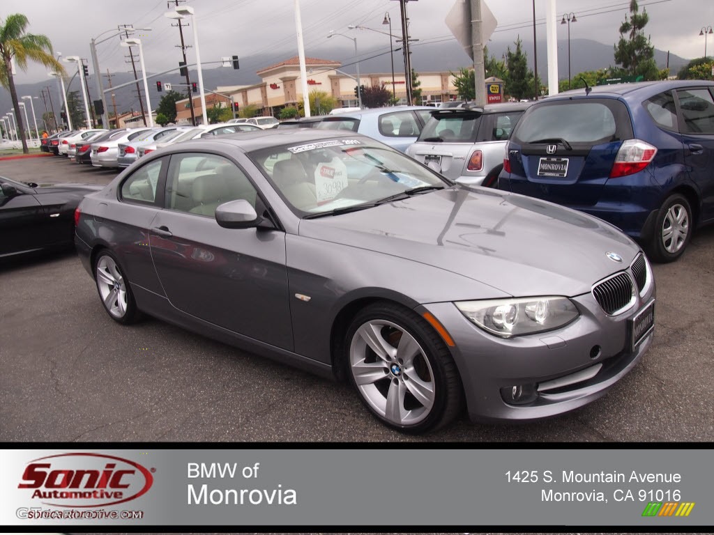 2011 3 Series 328i Coupe - Space Gray Metallic / Beige photo #1