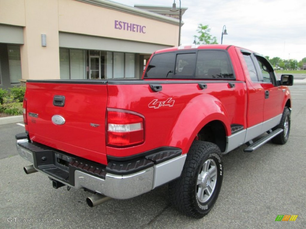 2006 F150 XLT SuperCab 4x4 - Bright Red / Medium/Dark Flint photo #8