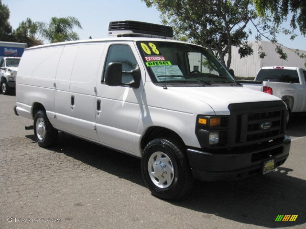 2008 E Series Van E350 Super Duty Commericial Refriderated - Oxford White / Medium Flint photo #1