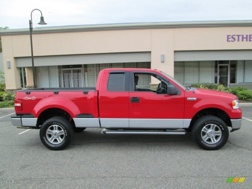2006 F150 XLT SuperCab 4x4 - Bright Red / Medium/Dark Flint photo #10