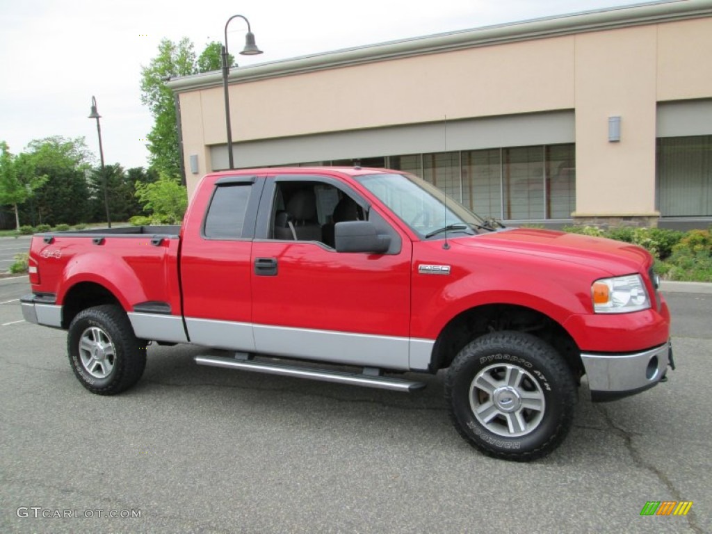 2006 F150 XLT SuperCab 4x4 - Bright Red / Medium/Dark Flint photo #11