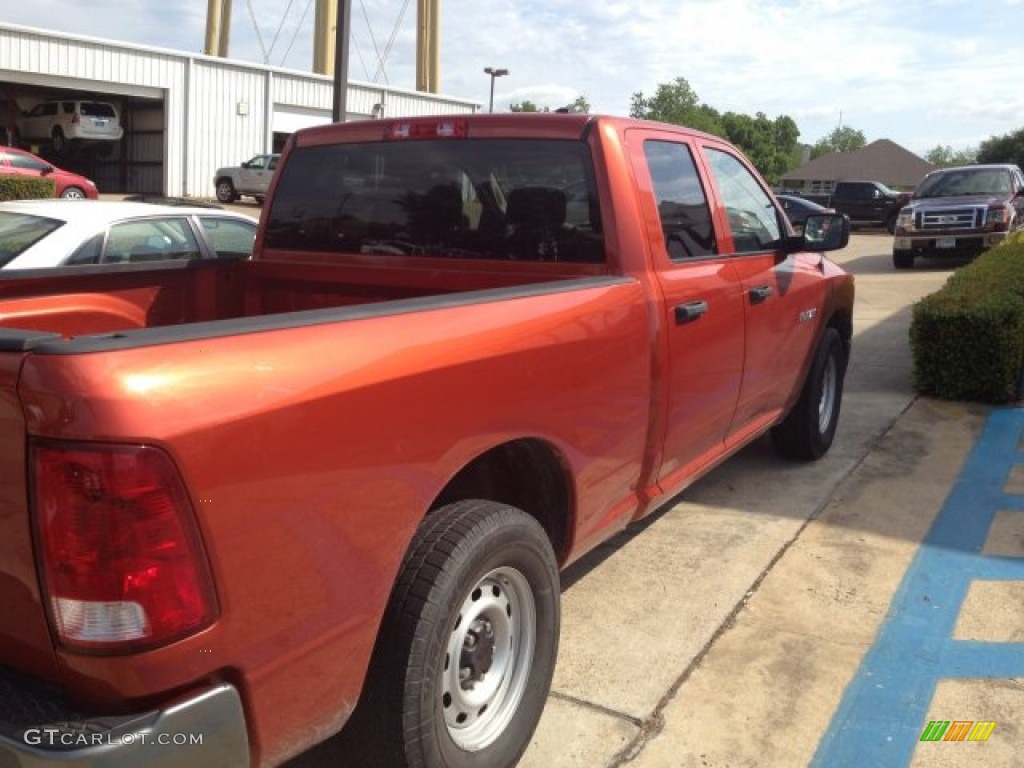 2009 Ram 1500 ST Quad Cab - Sunburst Orange Pearl / Dark Slate/Medium Graystone photo #7