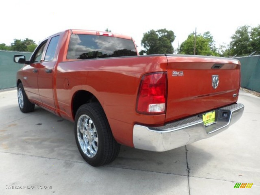 2009 Ram 1500 ST Quad Cab - Sunburst Orange Pearl / Dark Slate/Medium Graystone photo #12