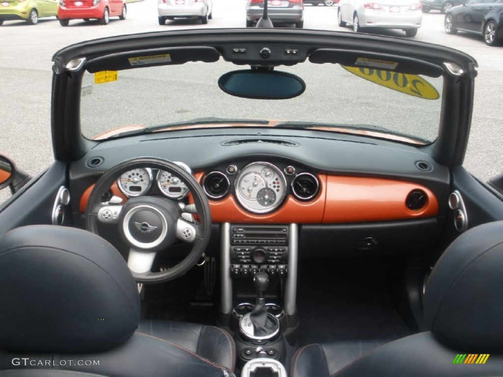 2006 Cooper S Convertible - Hot Orange Metallic / Black/Panther Black photo #4