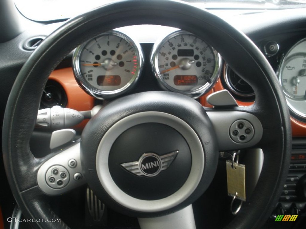 2006 Cooper S Convertible - Hot Orange Metallic / Black/Panther Black photo #19