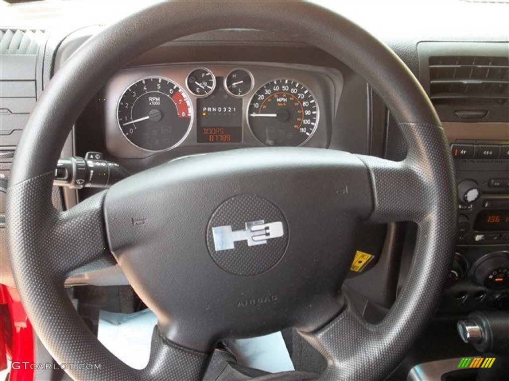 2006 Hummer H3 Standard H3 Model Ebony Black Steering Wheel Photo #81240217