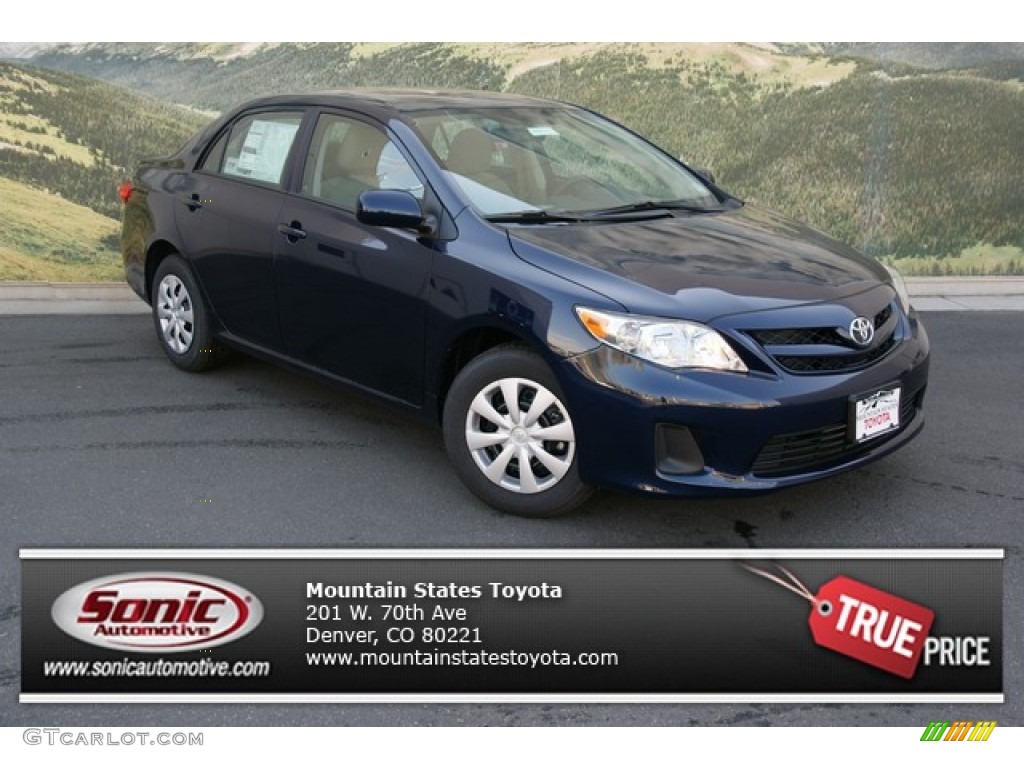 2013 Corolla L - Nautical Blue Metallic / Ash photo #1